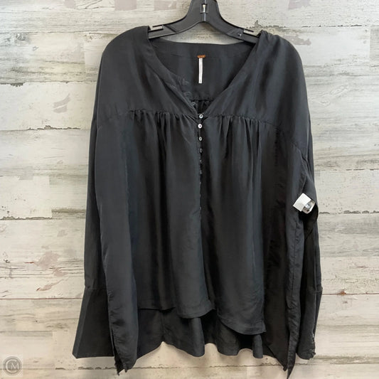 Blouse Long Sleeve By Free People In Black, Size: L