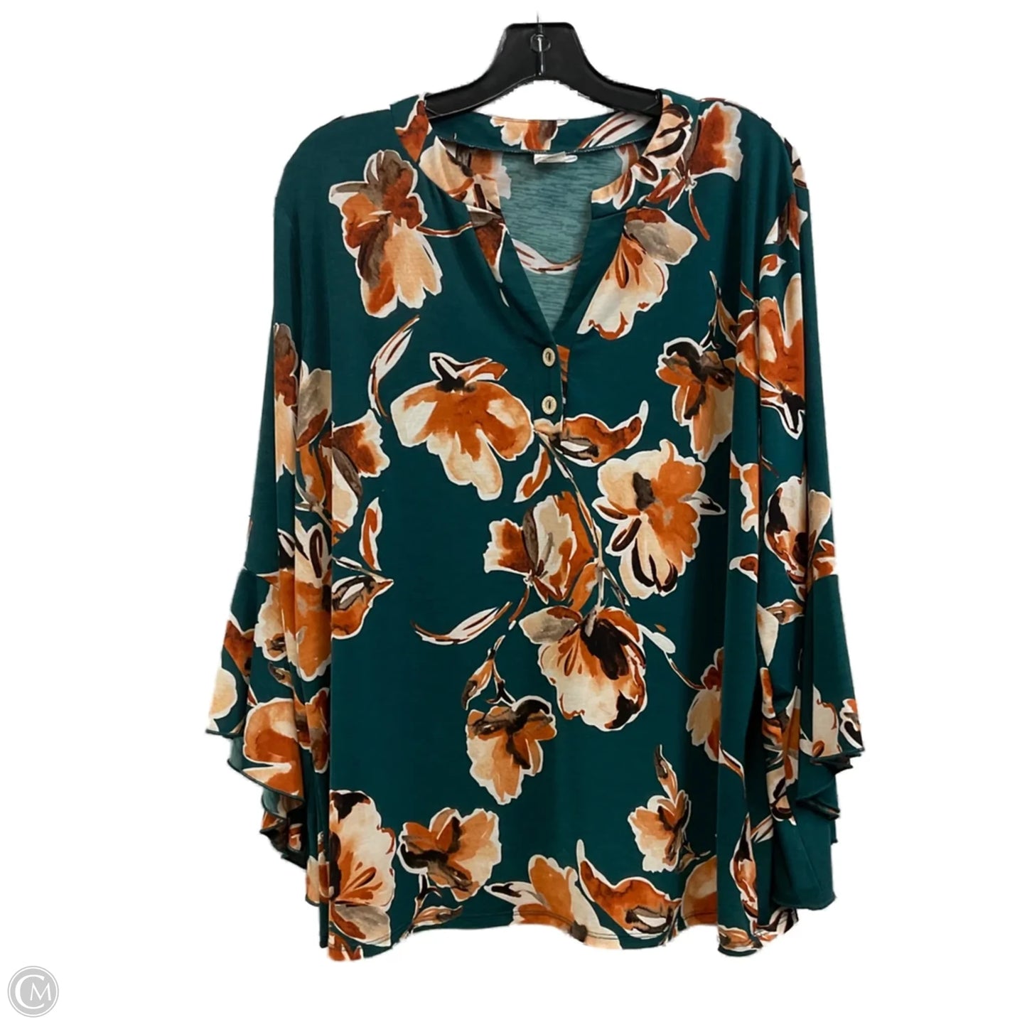 Blouse Long Sleeve By Sew In Love In Green, Size: L