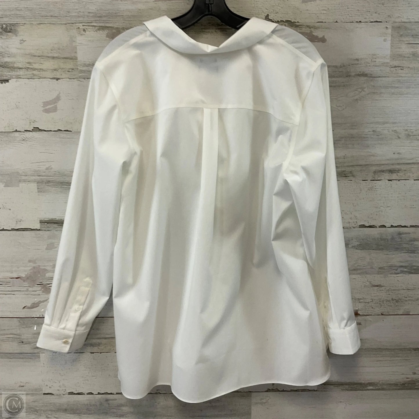 Blouse Long Sleeve By Talbots In White, Size: 18