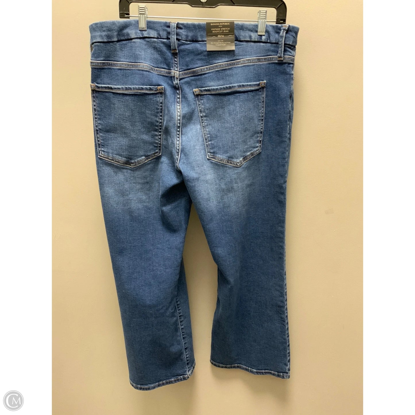 Jeans Boot Cut By Banana Republic In Blue Denim, Size: 16