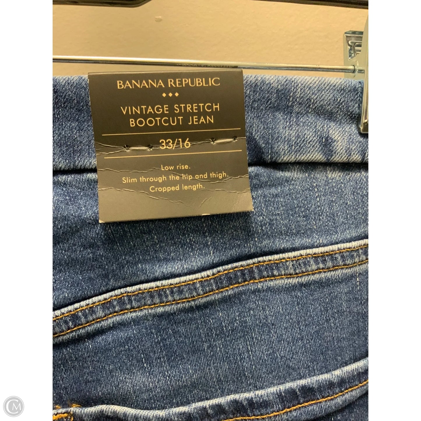 Jeans Boot Cut By Banana Republic In Blue Denim, Size: 16