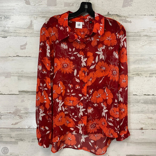 Blouse Long Sleeve By Cabi In Orange, Size: S