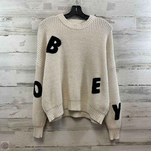 Sweater By Obey  In Cream, Size: M