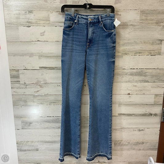Jeans Flared By Good American In Blue Denim, Size: 4