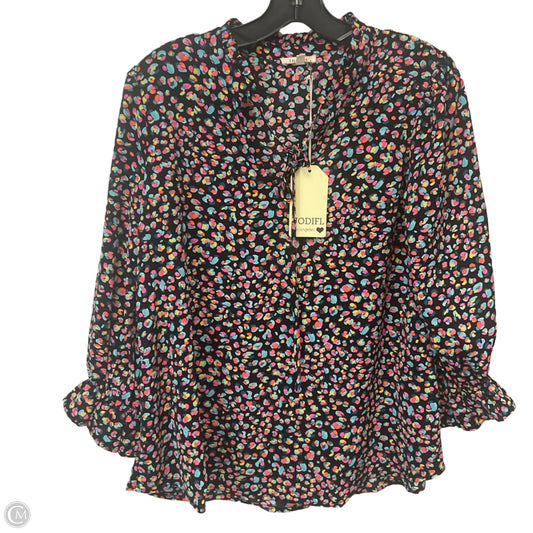 Blouse Long Sleeve By Jodifl In Black, Size: S