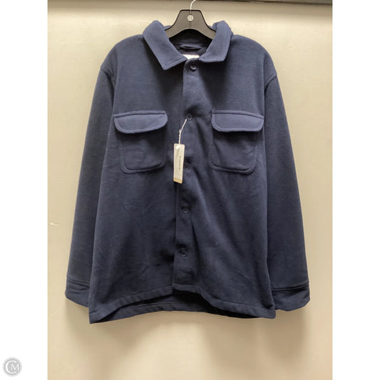 Jacket Shirt By Cotton & Co In Blue, Size: L