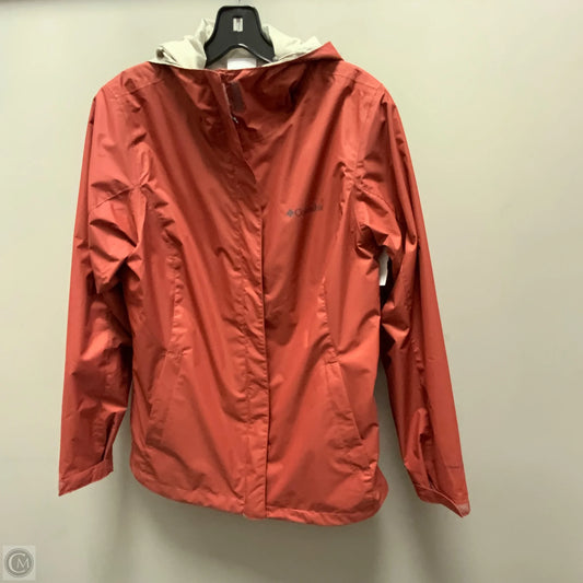 Jacket Windbreaker By Columbia In Orange, Size: M