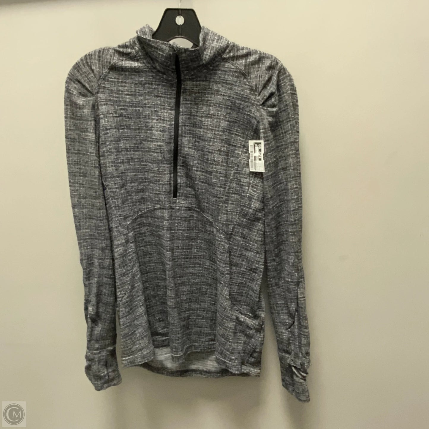 Athletic Top Long Sleeve Collar By Lululemon In Black, Size: 0