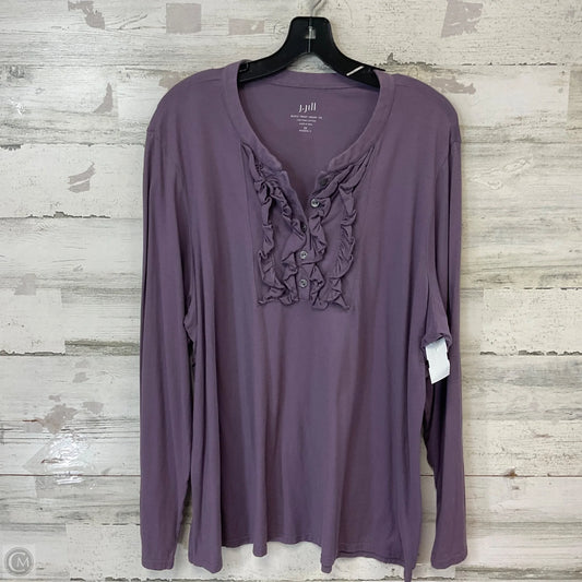 Top Long Sleeve By J. Jill In Purple, Size: 2x