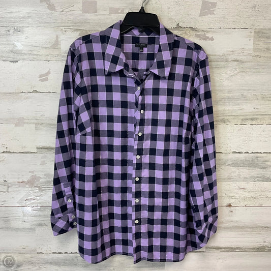 Top Long Sleeve By Talbots In Purple, Size: 2x
