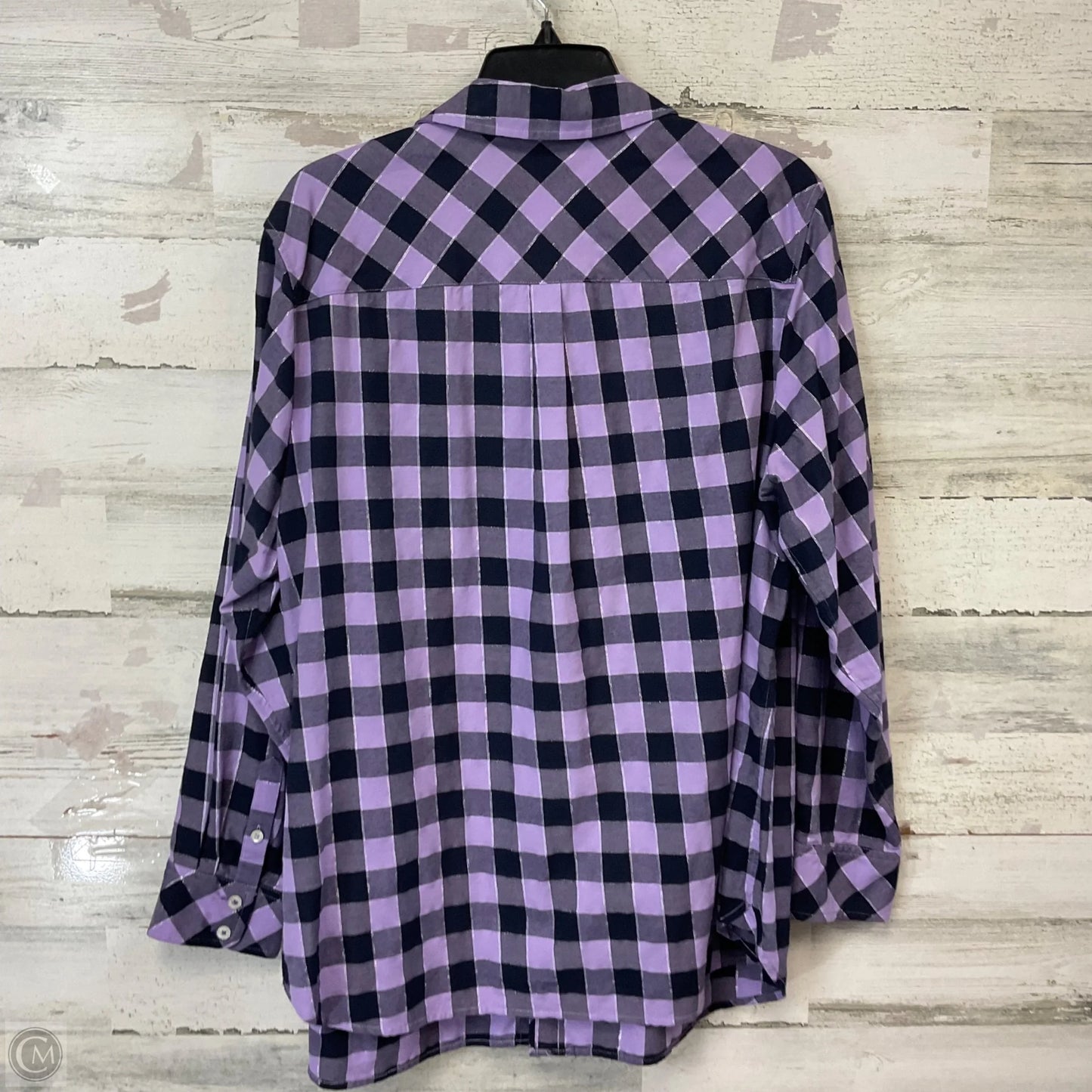 Top Long Sleeve By Talbots In Purple, Size: 2x