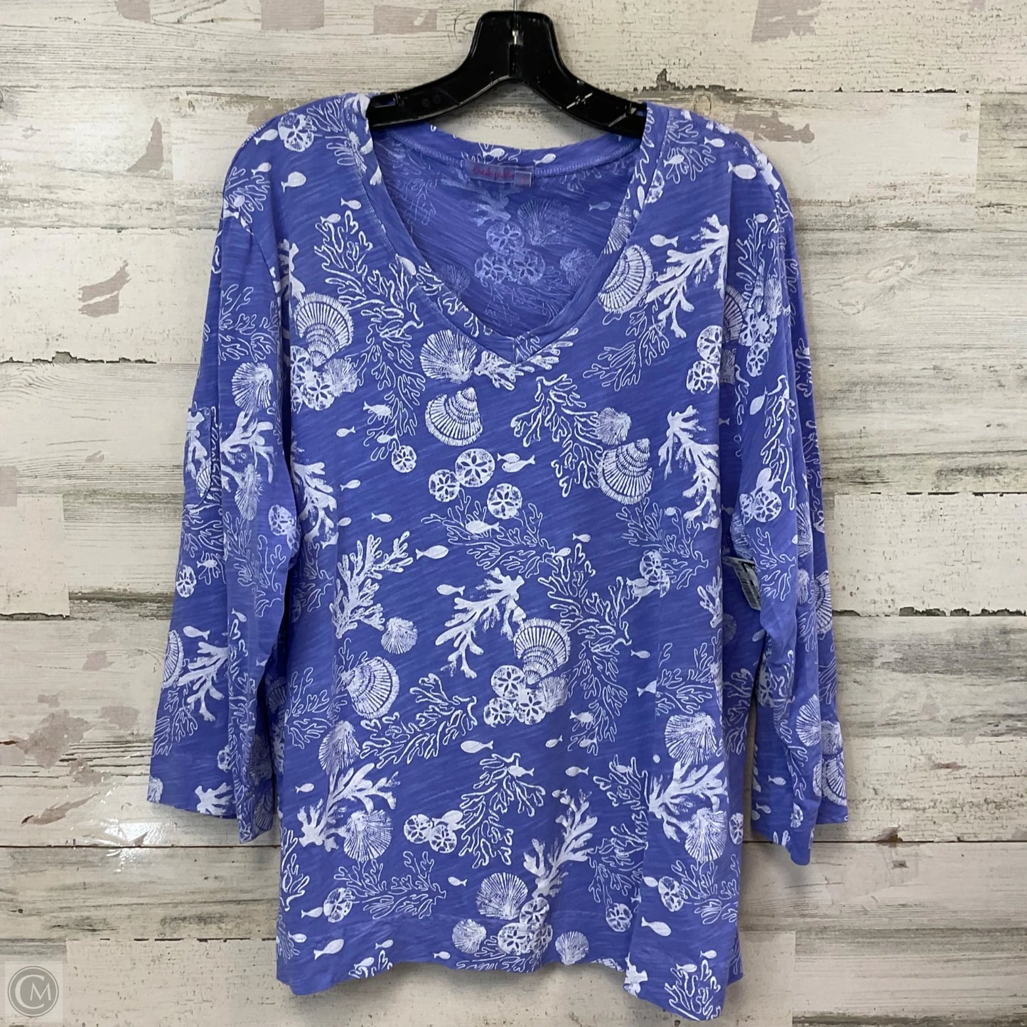 Top 3/4 Sleeve By Fresh Produce In Blue, Size: 2x