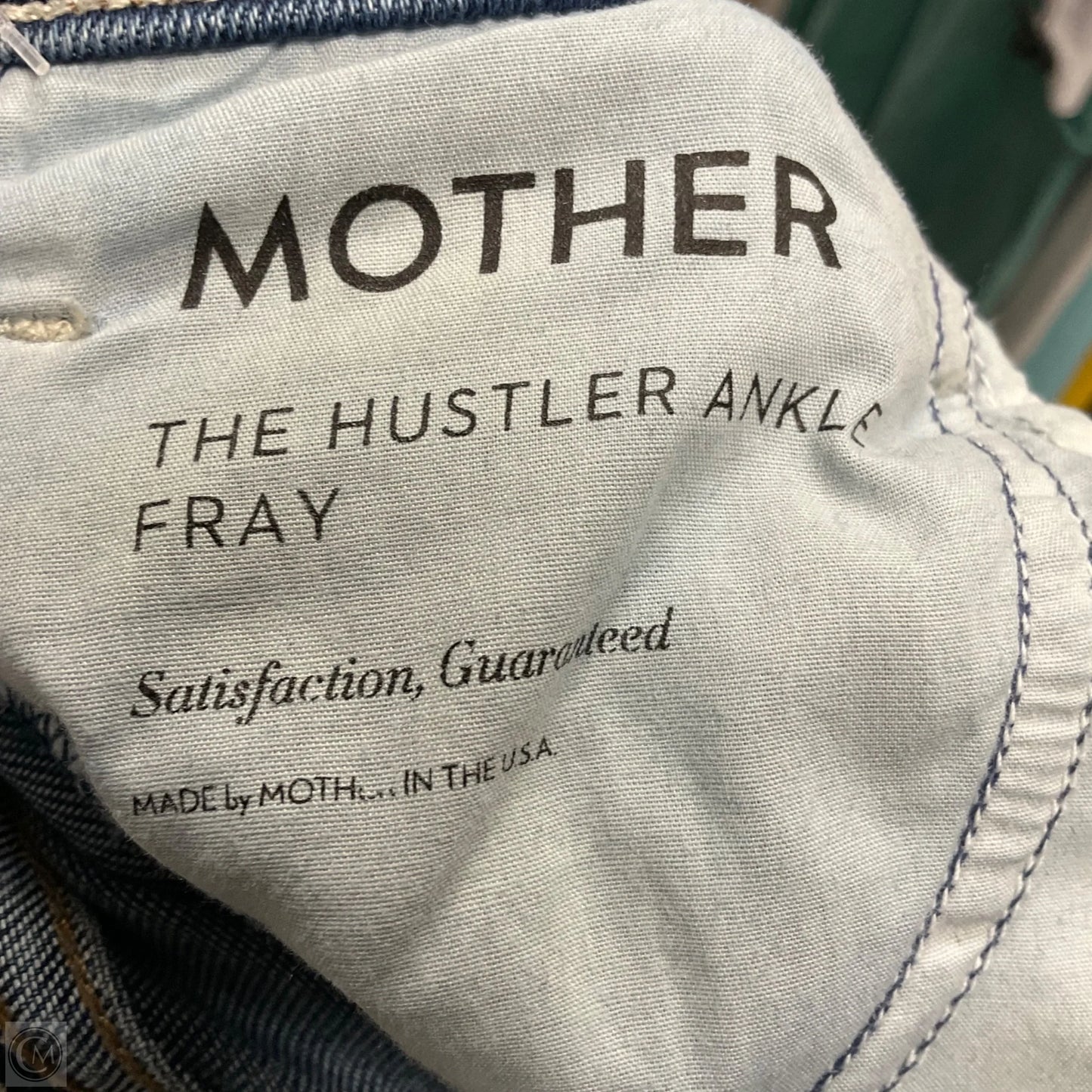 Jeans Straight By Mother Jeans In Blue Denim, Size: 0