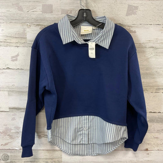 Top Long Sleeve By Maeve In Blue, Size: XXS