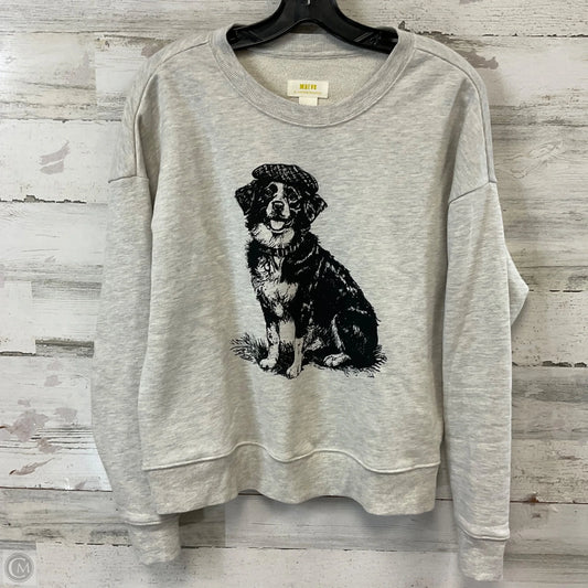 Sweatshirt Crewneck By Maeve In Grey, Size: Xs