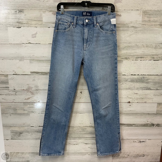 Jeans Straight By Gap In Blue Denim, Size: 4