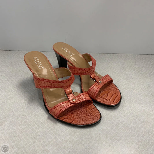 Sandals Heels Kitten By Franco Sarto In Pink, Size: 9