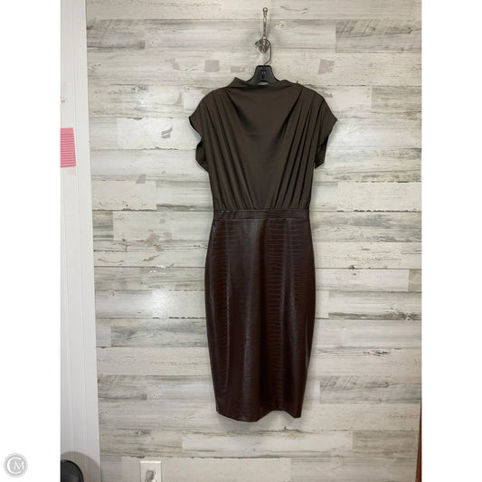 Dress Party Midi By Express In Brown, Size: S