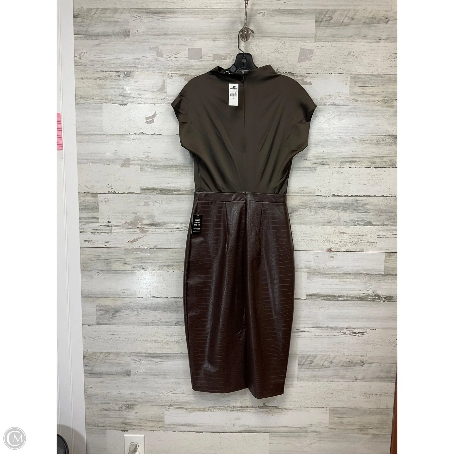 Dress Party Midi By Express In Brown, Size: S
