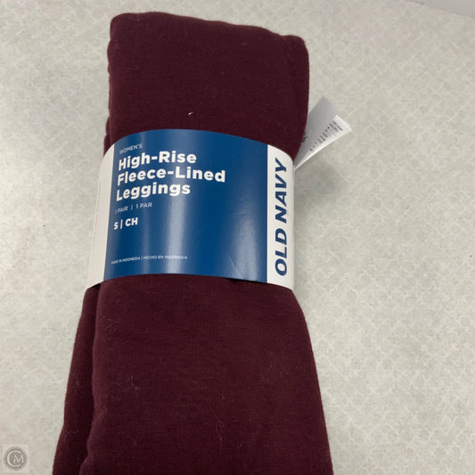Pants Leggings By Old Navy In Maroon, Size: S