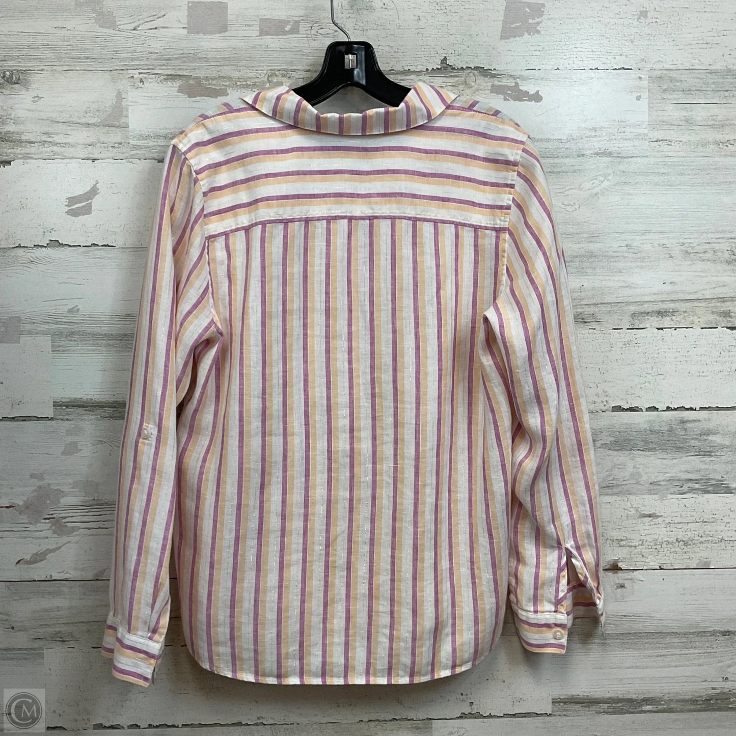 Blouse Long Sleeve By Chicos In White, Size: S