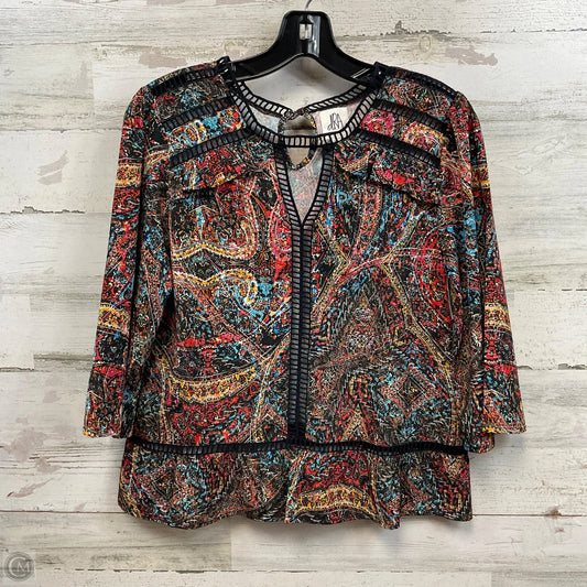 Blouse 3/4 Sleeve By dRA In Black, Size: Xs