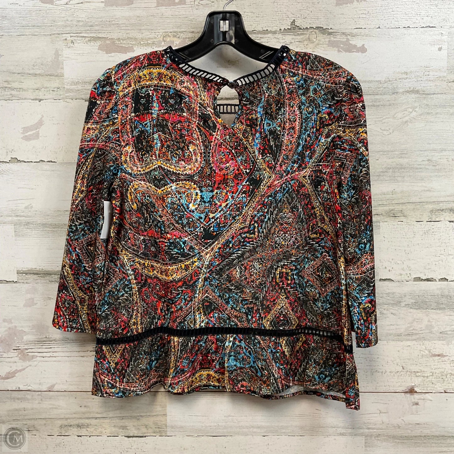 Blouse 3/4 Sleeve By dRA In Black, Size: Xs