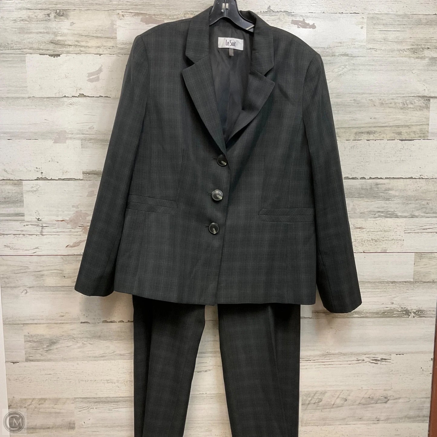 Pants Suit 2pc By Le Suit In Black, Size: Xl