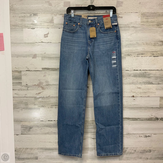 Jeans Straight By Levis In Blue Denim, Size: 4