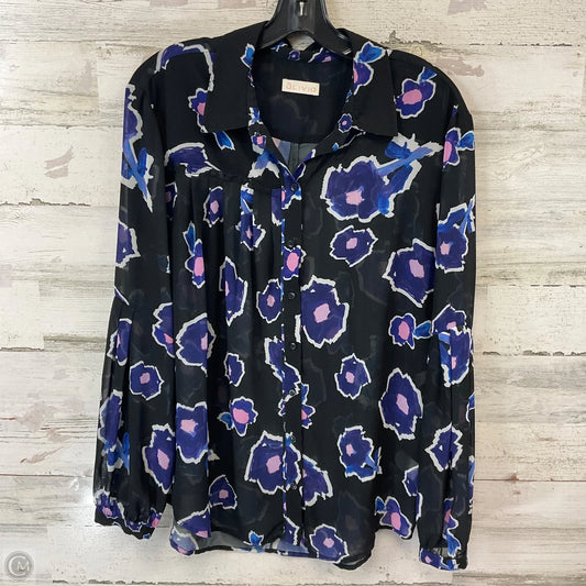 Blouse Long Sleeve By ALIVIA In Black, Size: L