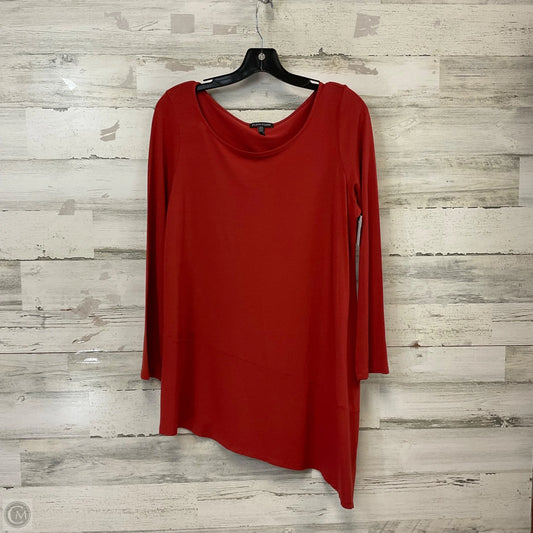 Top Long Sleeve By Eileen Fisher In Red, Size: L