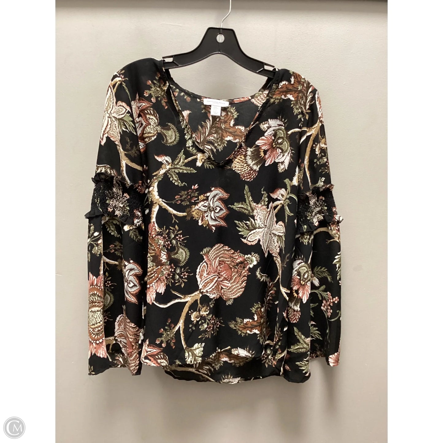 Blouse Long Sleeve By Carolina Belle In Black, Size: M