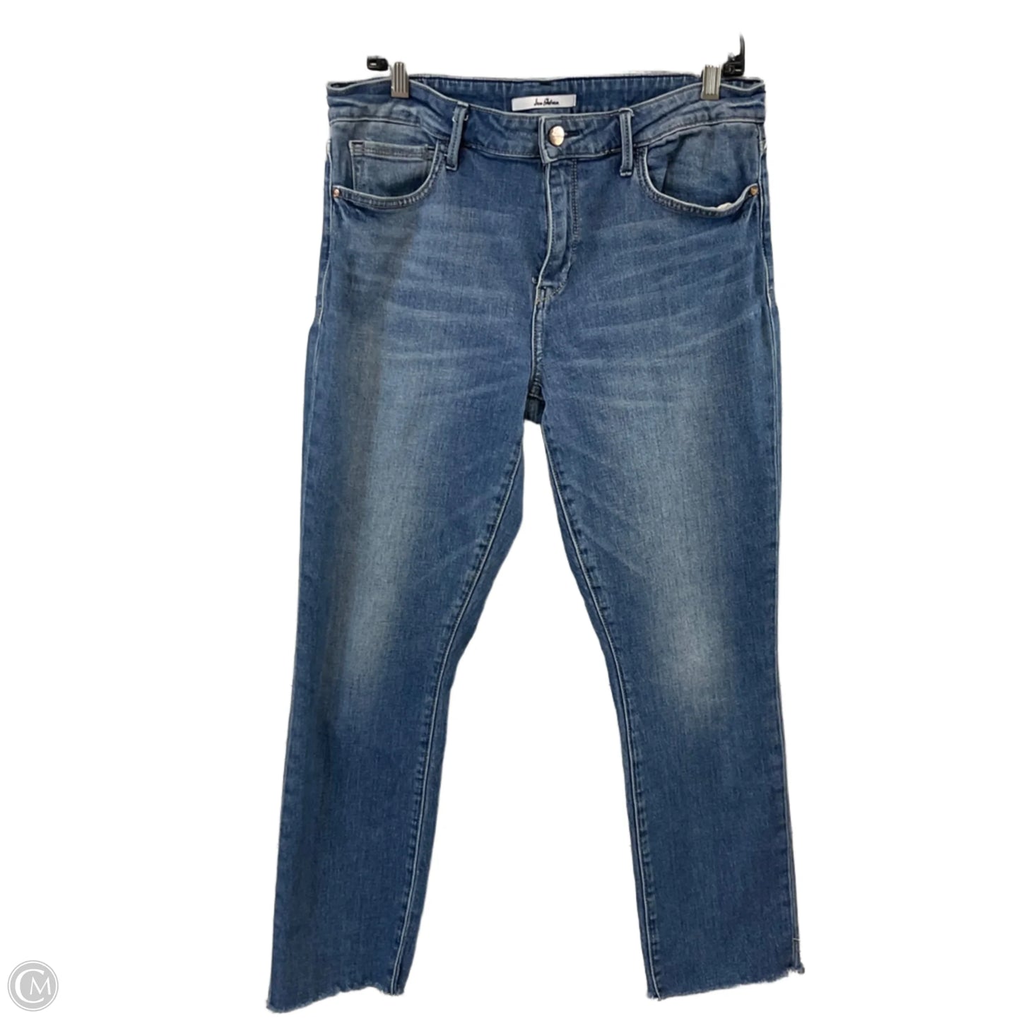 Jeans Straight By Sam Edelman In Blue Denim, Size: 14