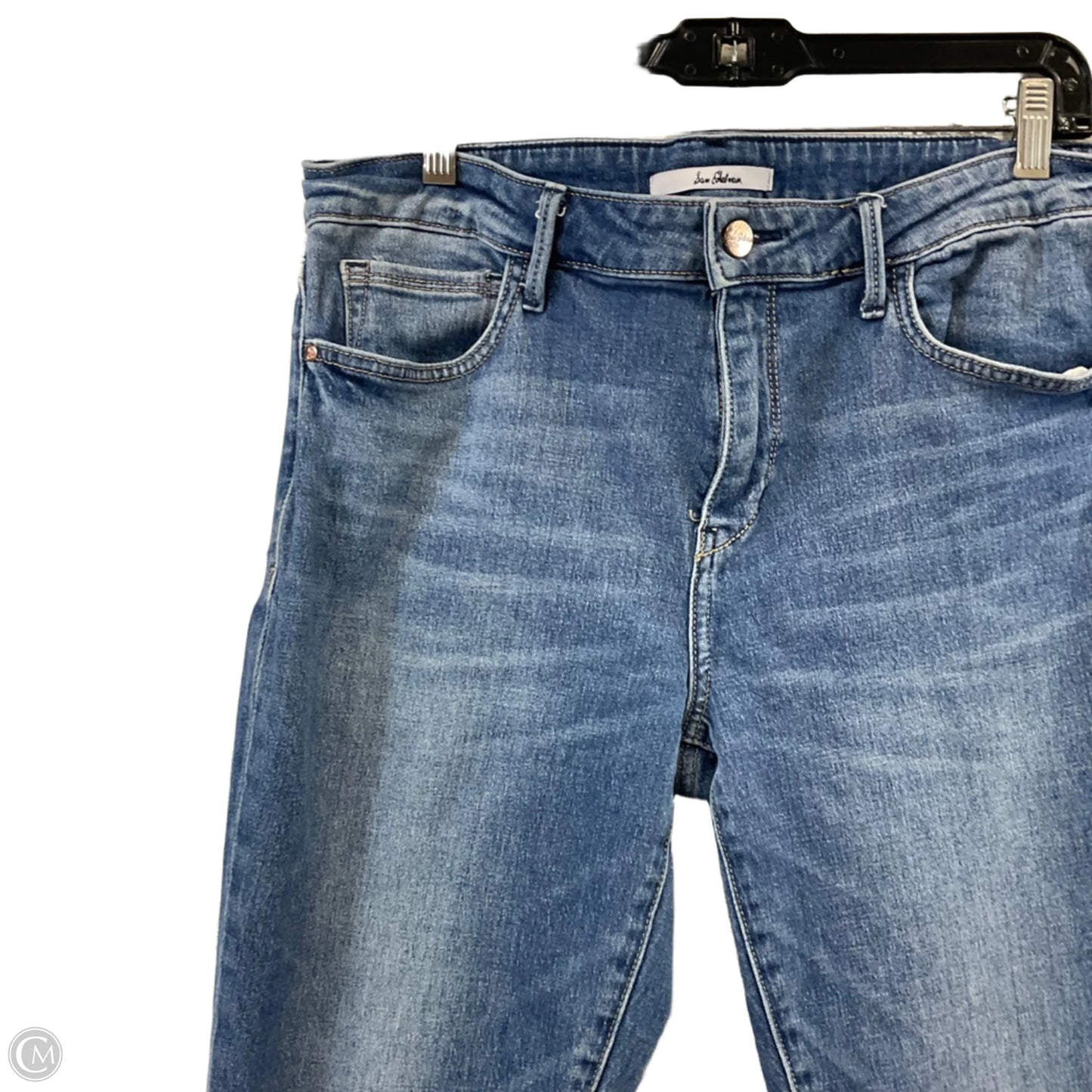 Jeans Straight By Sam Edelman In Blue Denim, Size: 14
