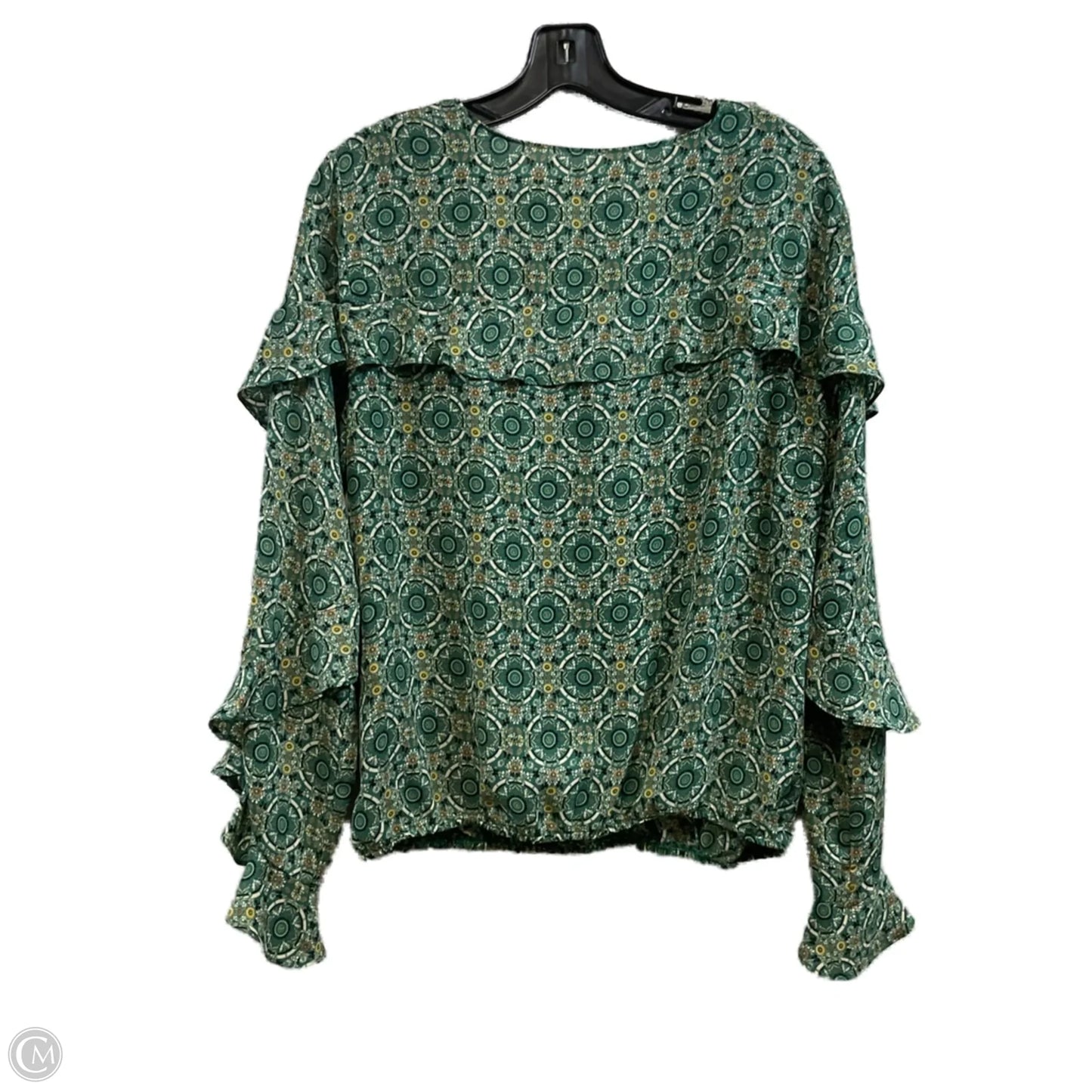 Blouse Long Sleeve By Max Studio In Green, Size: L