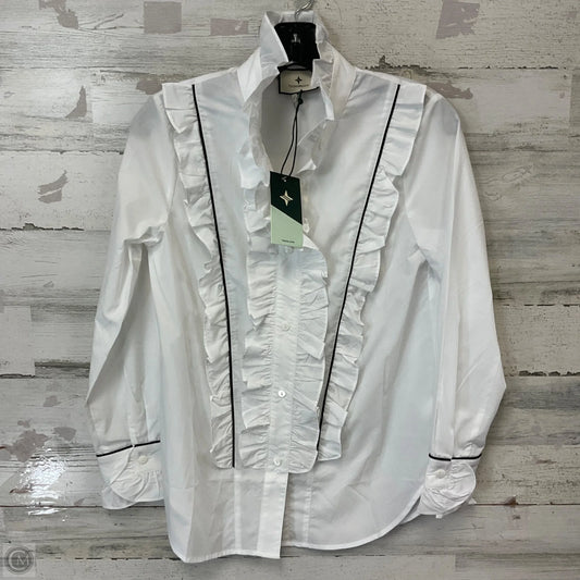 Blouse Long Sleeve By Tuckernuck In White, Size: Xxs