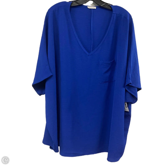 Top Short Sleeve By Jodifl In Blue, Size: 1x