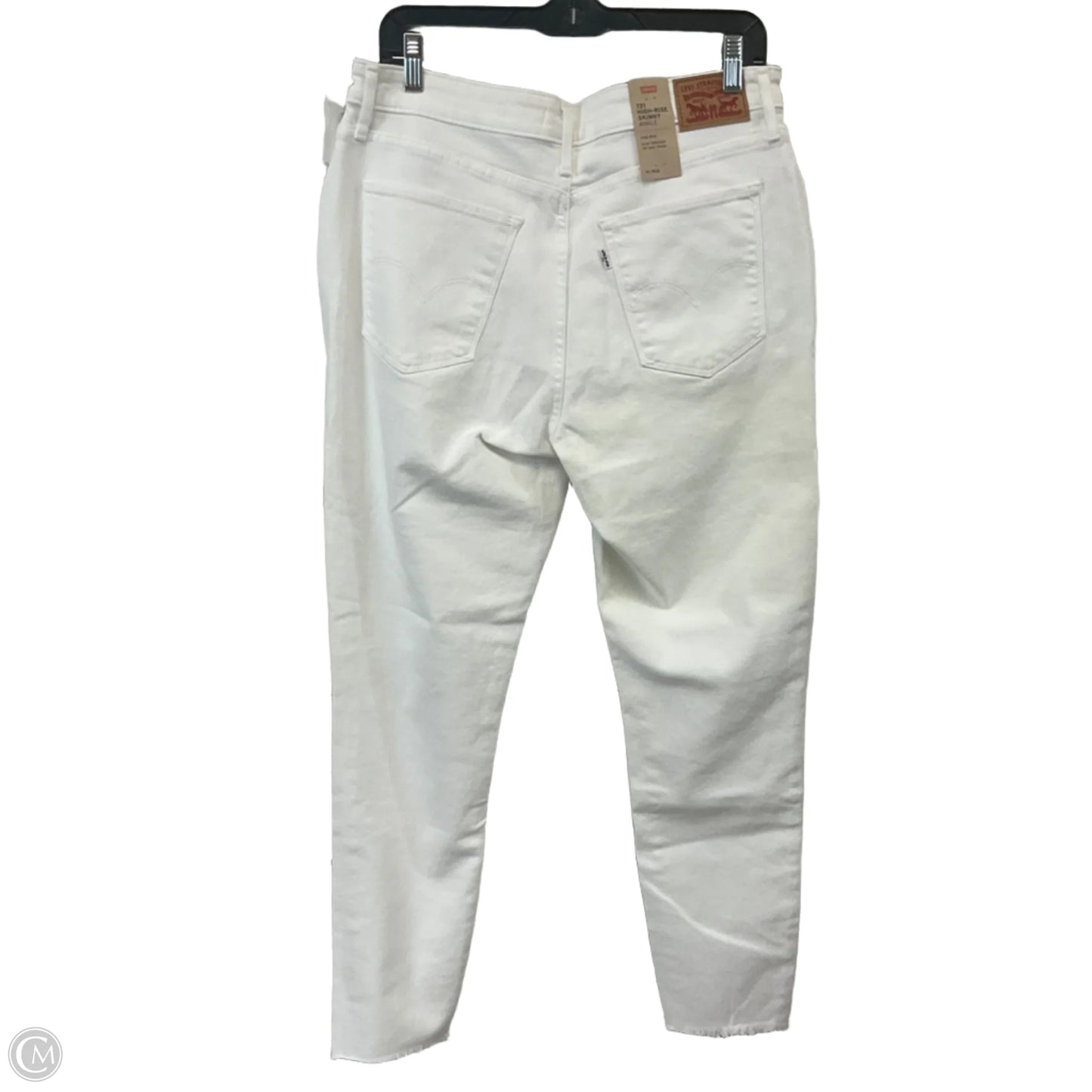 Jeans Skinny By Levis In White Denim, Size: 14