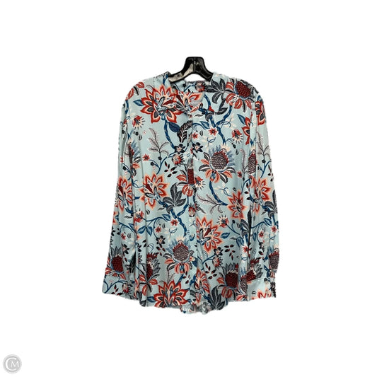 Blouse Long Sleeve By Chicos In Blue, Size: Xxl