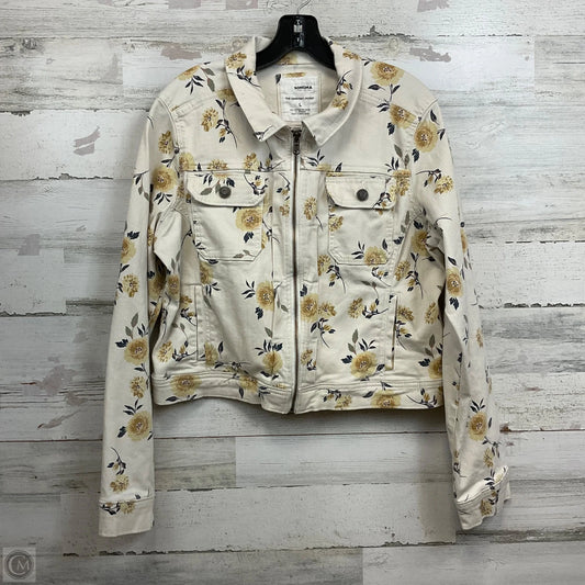 Jacket Denim By Sonoma In Cream Denim, Size: L
