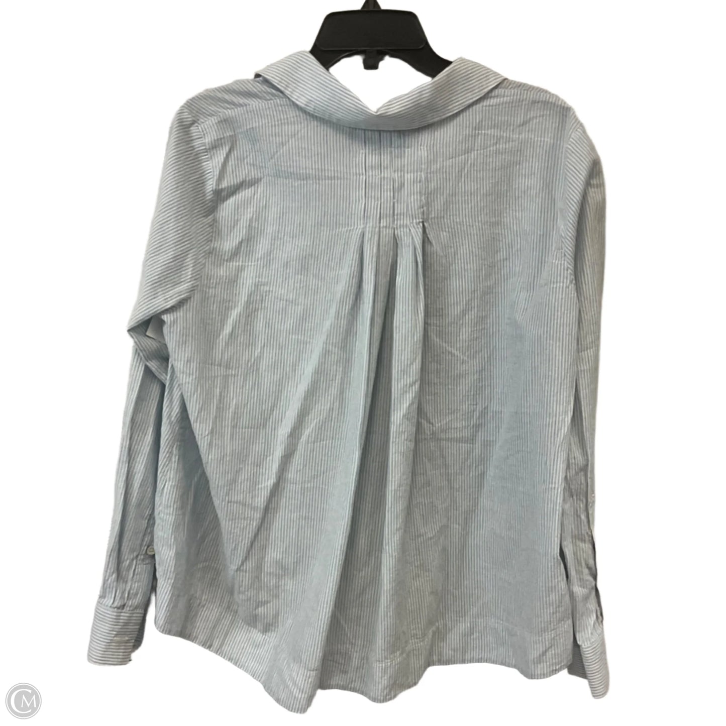 Blouse Long Sleeve By MONA THALHEIMER In Blue, Size: L