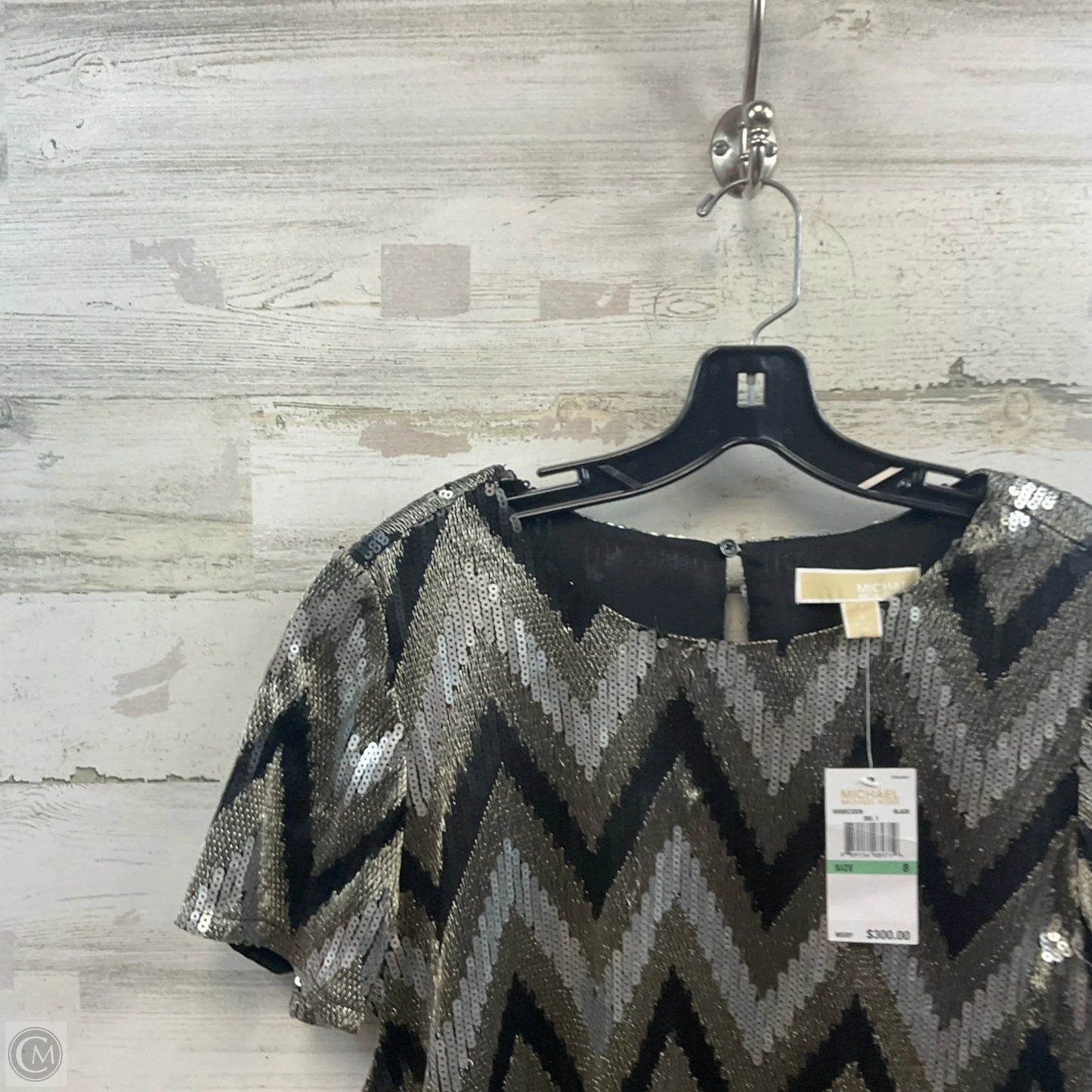 Dress Party Short By Michael By Michael Kors In Black & Gold, Size: M