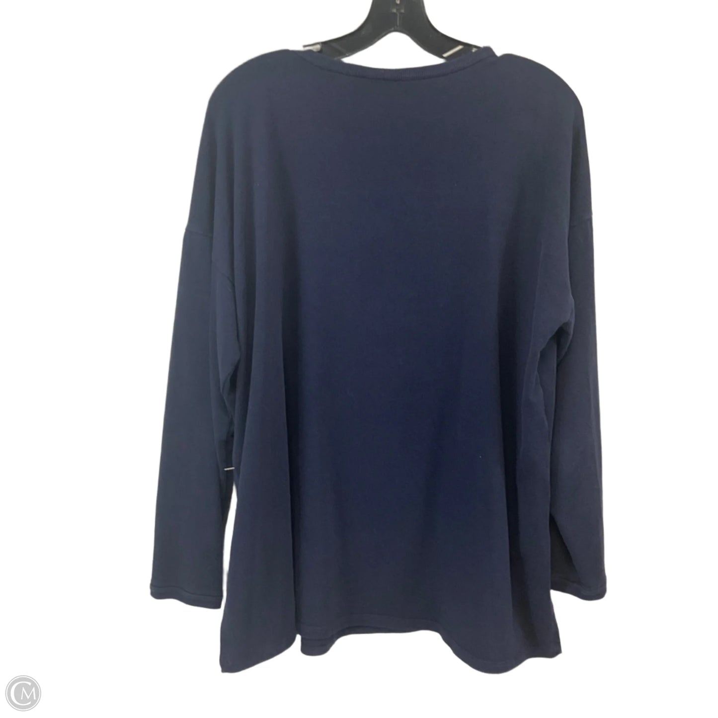 Top Long Sleeve By Eileen Fisher In Blue, Size: M