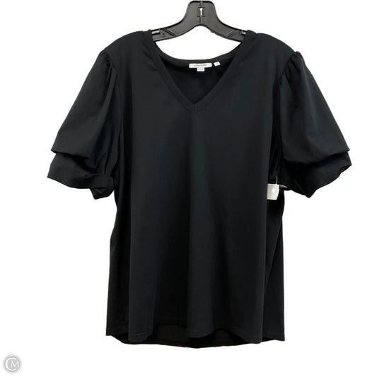 Top Short Sleeve By Chicos In Black, Size: Xl