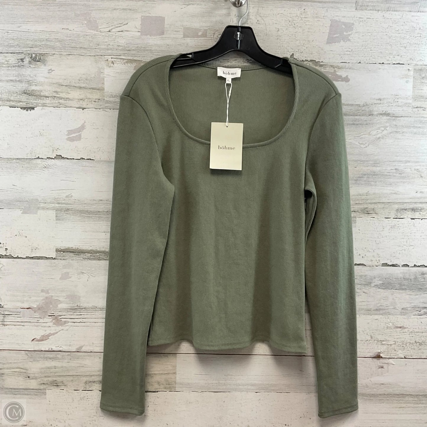 Top Long Sleeve By Bohme In Green, Size: Xl