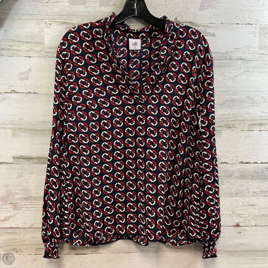 Blouse Long Sleeve By Cabi In Navy, Size: S