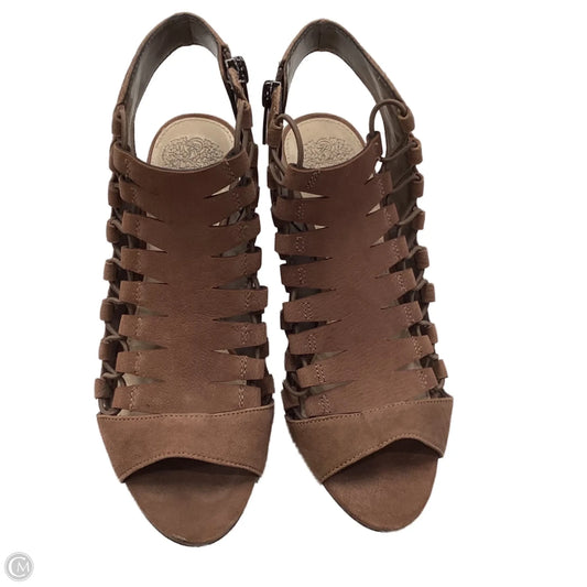 Sandals Heels Block By Vince Camuto In Brown, Size: 7