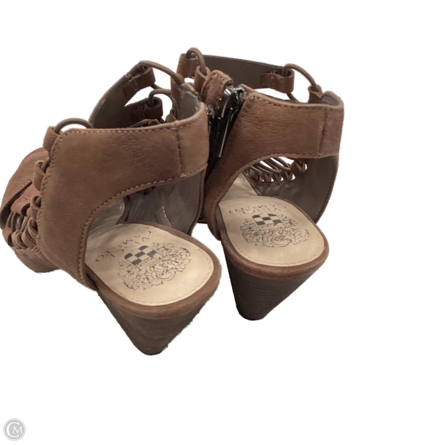 Sandals Heels Block By Vince Camuto In Brown, Size: 7