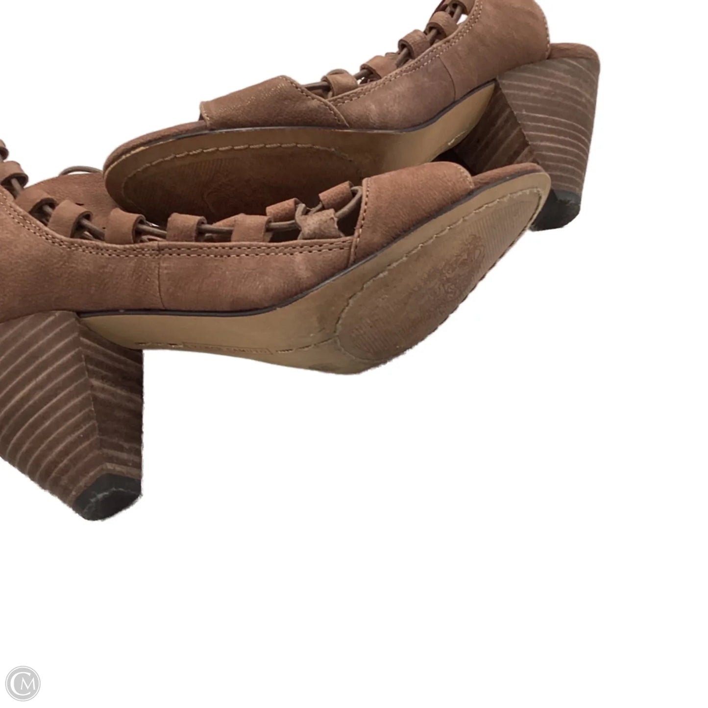 Sandals Heels Block By Vince Camuto In Brown, Size: 7