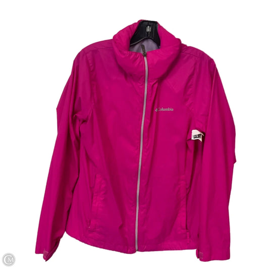 Jacket Windbreaker By Columbia In Pink, Size: M